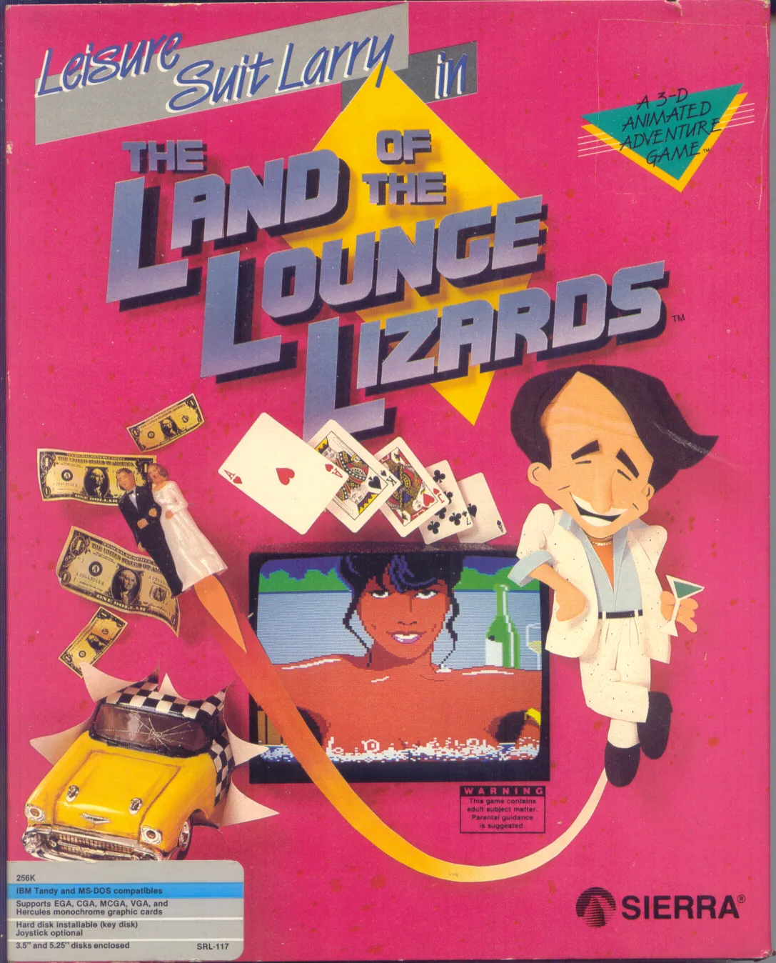 Leisure Suit Larry box art, front